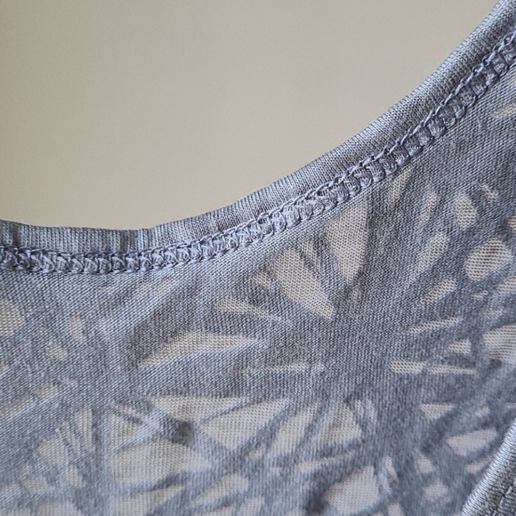 Champion open back sheer cotton Blend gray Deep neck  Exercize tee shirt Vintage - Picture 3 of 12